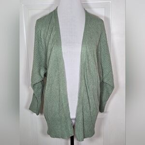 Love Change Italy Green Open Front Cardigan Medium